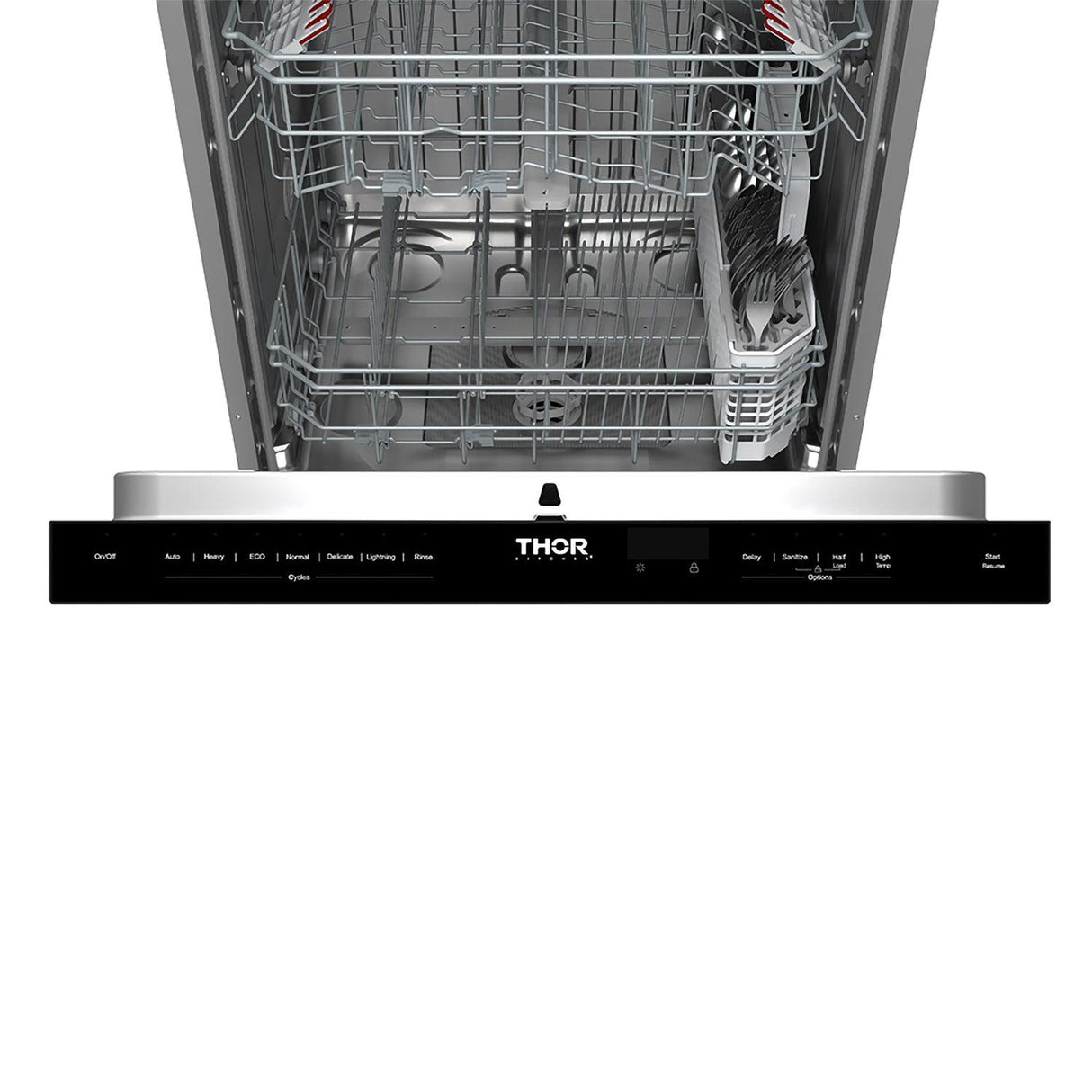 24 Inch Built-in Top Control Dishwasher With Pocket Handle - Black