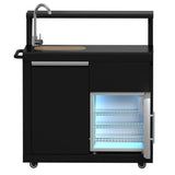 Forno All Aperto 62,600 BTU BBQ, 3 Stainless Steel Burners, Infrared Burners, Sink Module, Black Sintered Stone Countertops, Bar and Beverage Center