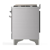 ILVE UM60FSNR3SSCLP Majestic III 60 inch Dual Fuel Range with 7 Burners, Griddle and French Top, Dual Function Burner with up to 25,000 BTU (Liquid Propane, Triple Glass Door, Stainless Steel, Chrome)
