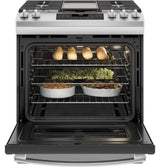 GE® 30" Slide-In Front-Control Convection Gas Range