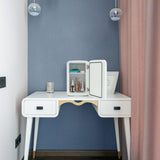 Danby 7.4L Mini Fridge with Mirror & Light in White