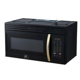 Forno Scalo 30-Inch Over the Range Microwave, Black - 1.6 cu.ft, 300 CFM Vent, Touch Control, LED Light