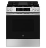 GE® 30" Slide-In Front-Control Convection Gas Range with No Preheat Air Fry and EasyWash™ Oven Tray