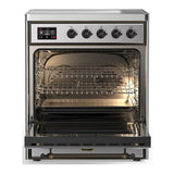 ILVE UMIB30QNR3SSB Majestic III 30 inch Induction Range with 4 Elements, 4 cu. ft. Oven Capacity (Solid Door, Stainless Steel, Burnished)