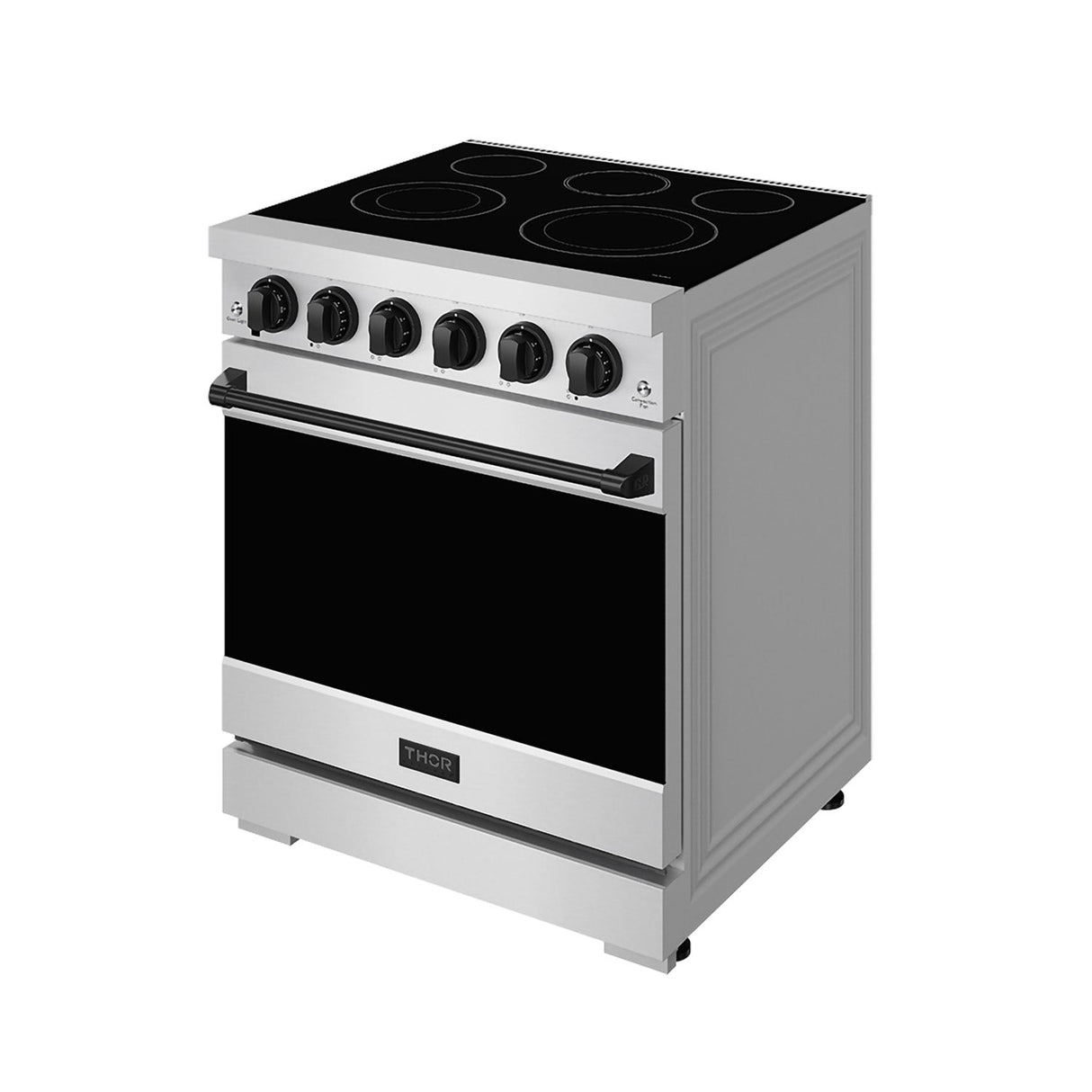 30 Inch Professional Electric Range With Precision Knob Control In Stainless Steel and Black  Gordon Ramsay Series