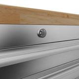 72" Inch 15-drawer Mobile Workbench In Stainless Steel
