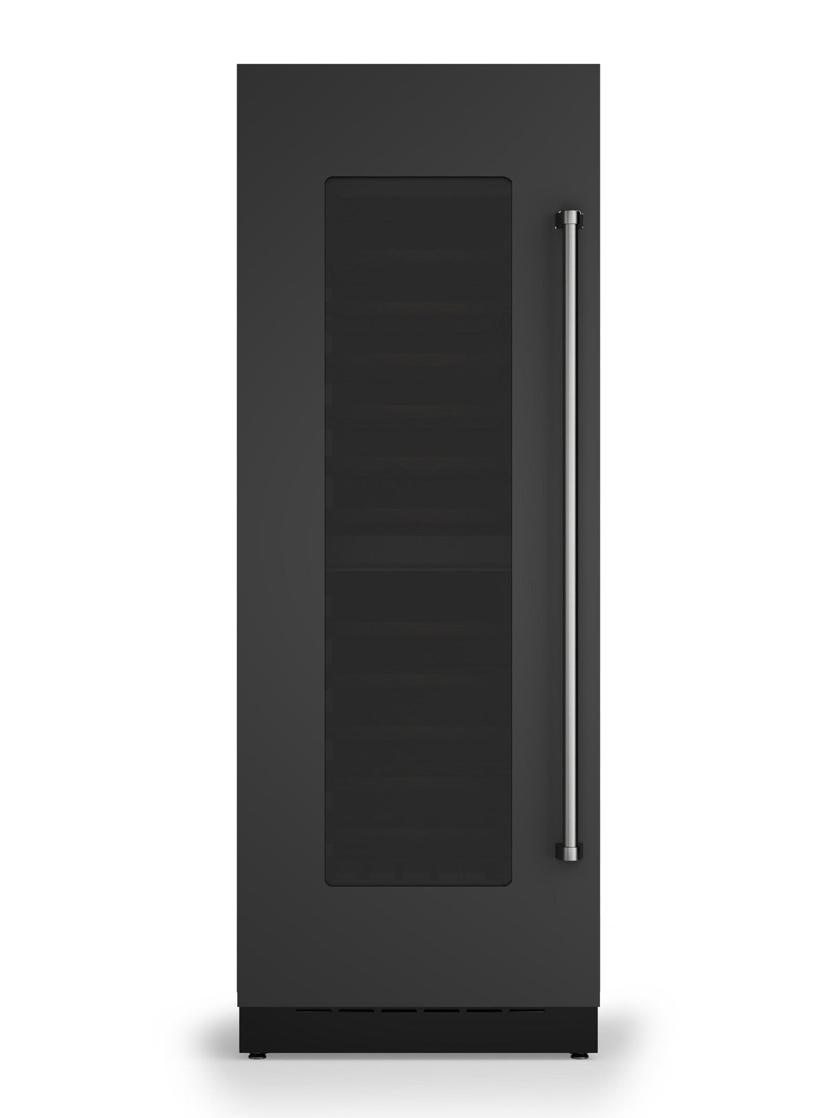 30"W. Integrated Wine Cellar Door Panel - Cast Black Left Hinge