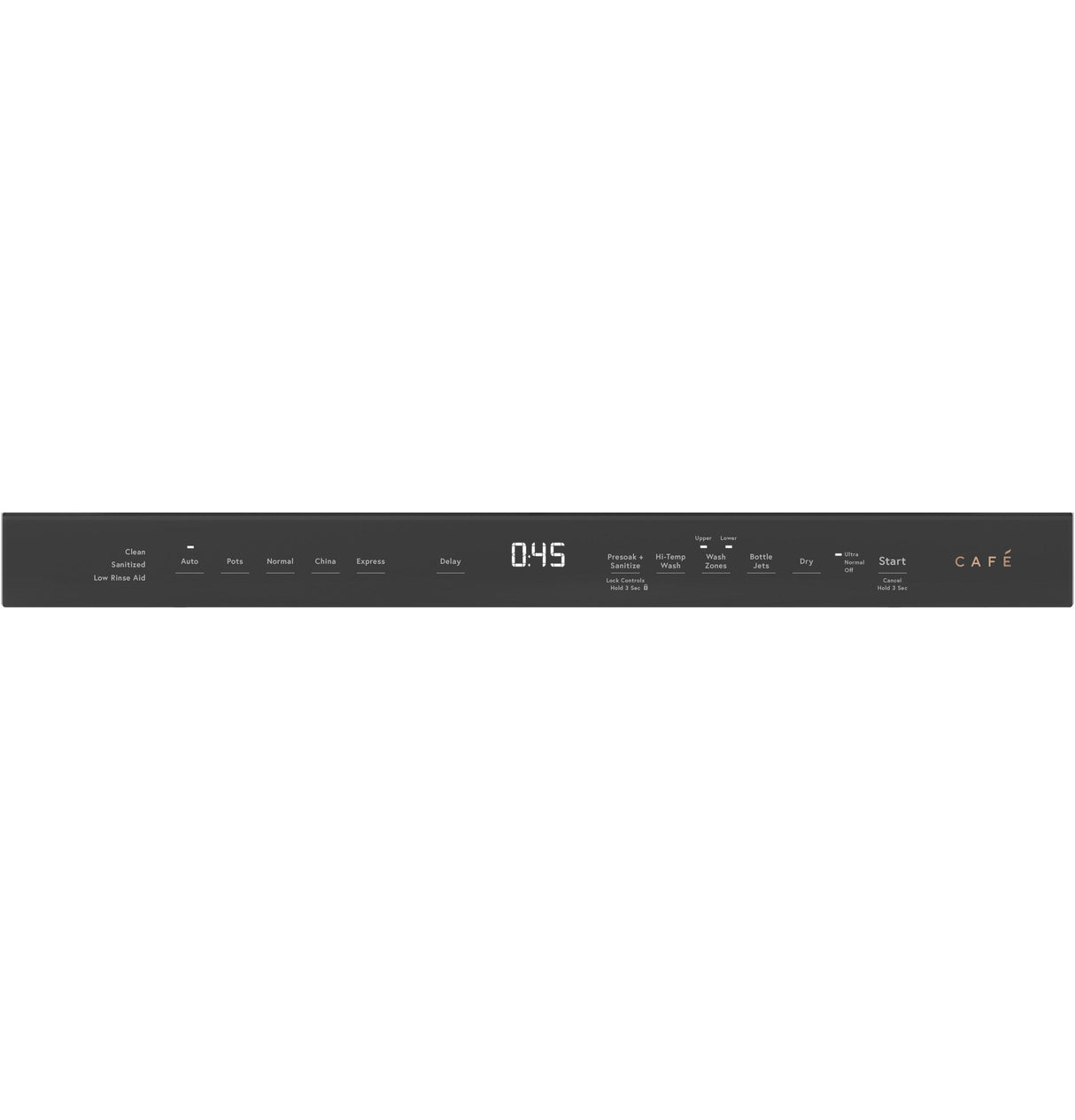 Café™ ENERGY STAR® Stainless Steel Interior Dishwasher with Sanitize and Ultra Wash & Dry in Platinum Glass