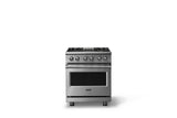 30"W. Dual Fuel Range (Finish: Stainless Steel, Trim: Polished Chrome, Fuel: Propane)