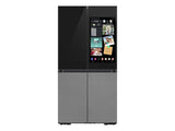 Bespoke Counter Depth 4-Door Flex™ Refrigerator (23 cu. ft.) with Family Hub™ + in Charcoal Glass Top and Stainless Steel Bottom Panels