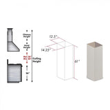 ZLINE 61 in. Wooden Chimney Extension for Ceilings up to 12.5 ft. (KBiTT-E)