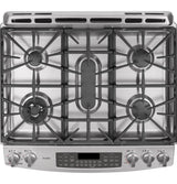GE Profile™ Series 30" Slide-In Front Control Double Oven Gas Range