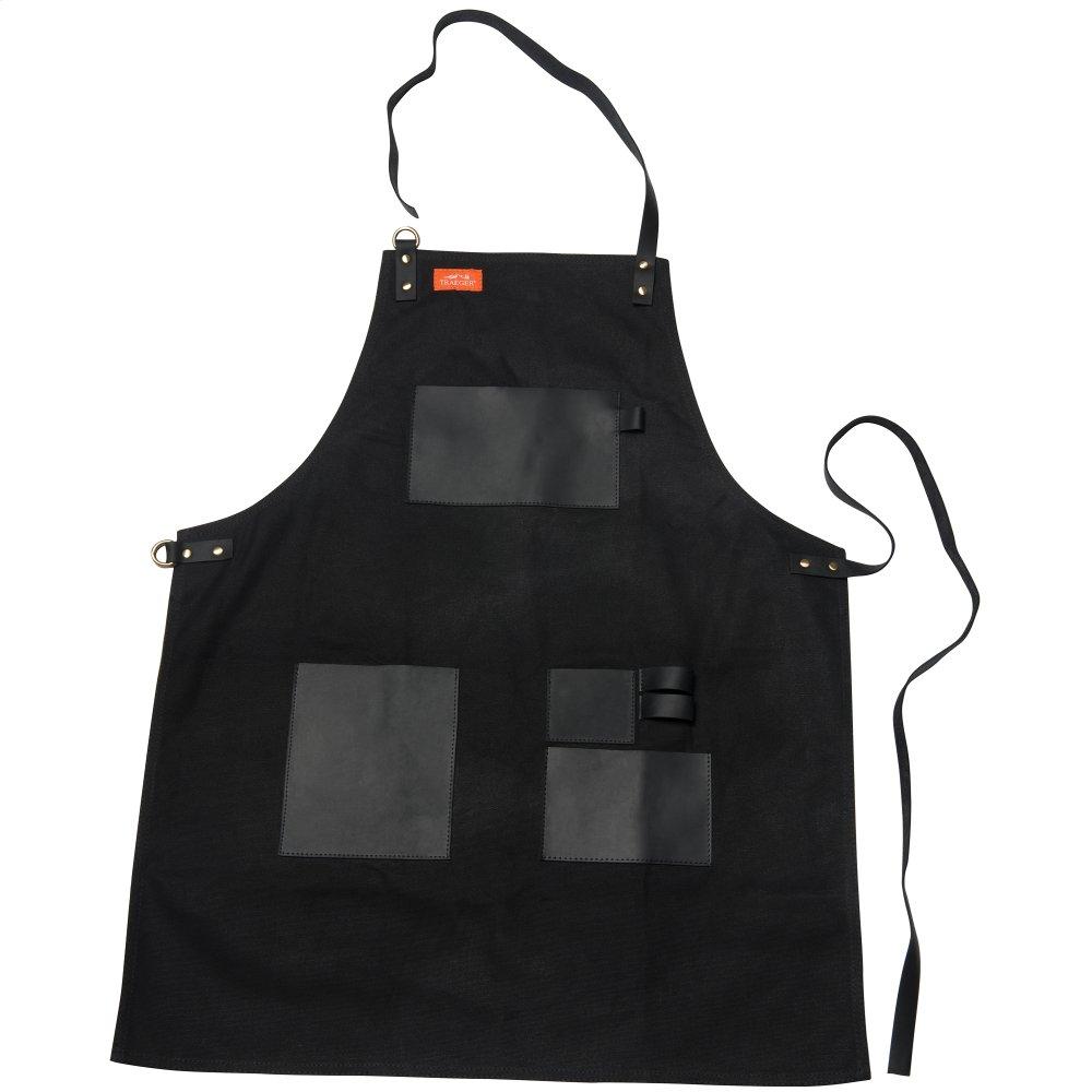 Grilling Apron - Black Canvas & Leather L