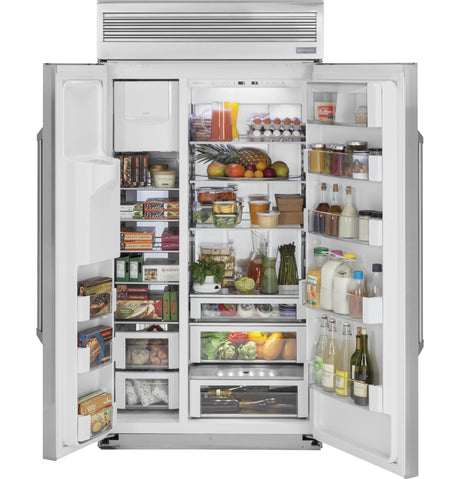 Monogram 48" Smart Built-In Professional Side-by-Side Refrigerator with Dispenser