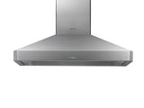 42" Chimney Wall Hood, Silver Stainless Steel