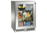 24" Signature Series Outdoor Refrigerator with stainless steel glass door, hinge right, with lock