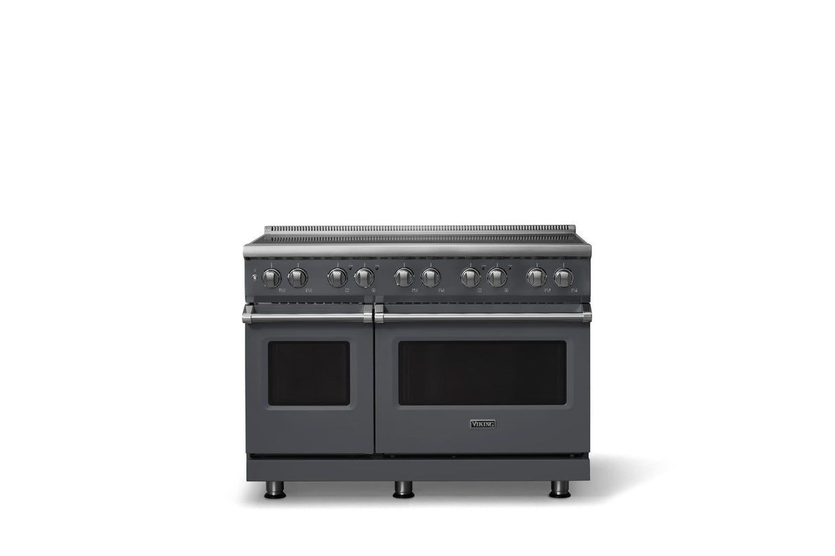 48"W. Induction Range (Finish: Cast Black, Trim: Polished Chrome)