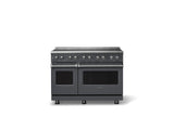48"W. Induction Range (Finish: Cast Black, Trim: Polished Chrome)