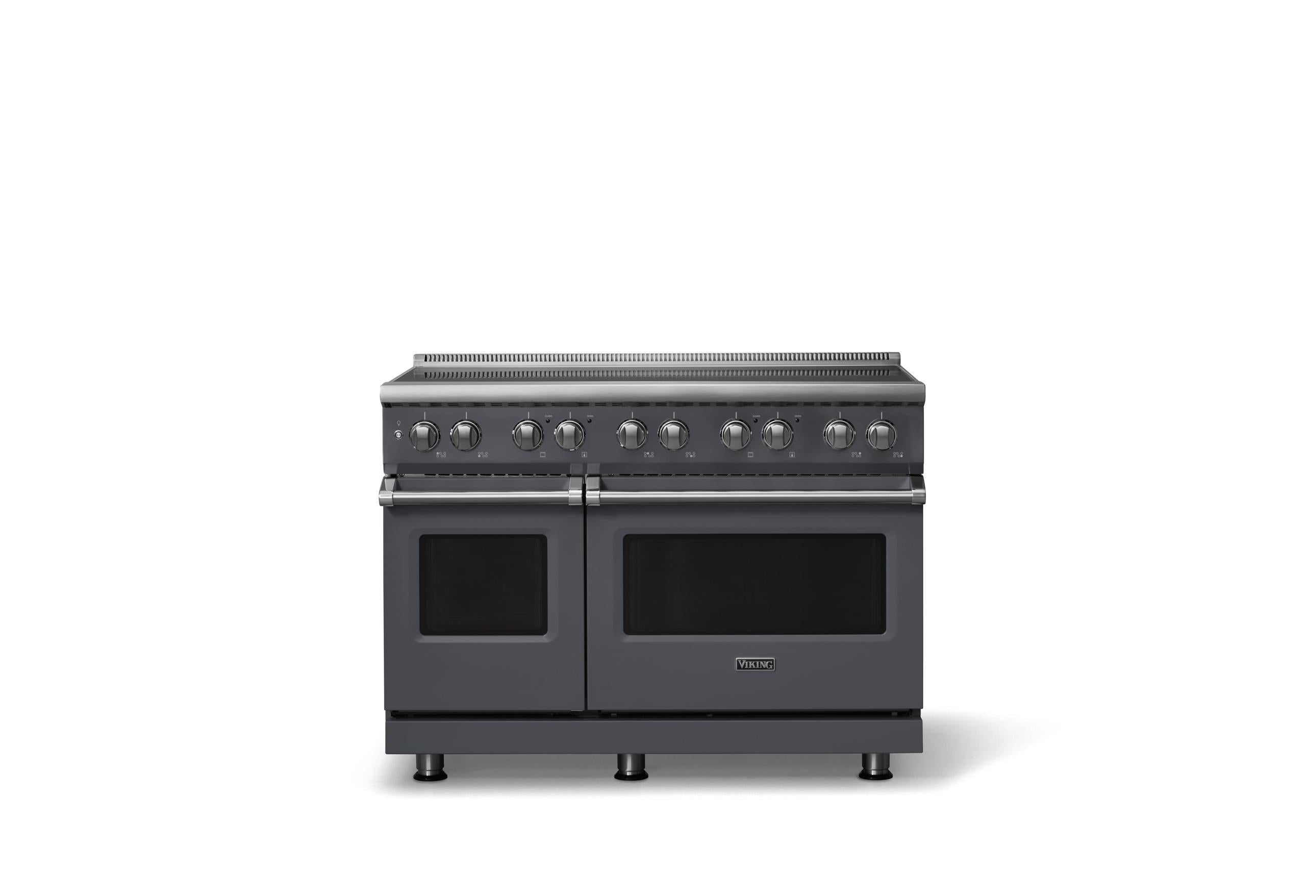 48"W. Induction Range (Finish: Cast Black, Trim: Polished Chrome)