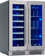 Presrv Wine & Bev Cooler, 24in UC, SS+Gls, Fr Dr