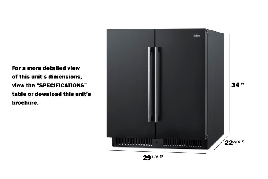 30" Wide Built-in Refrigerator-freezer
