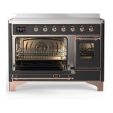ILVE UMIB48NR3MGP Majestic III 48 inch Induction Range with 6 Elements, 5.02 cu. ft. Total Oven Capacity (Triple Glass Door, Graphite Matte, Copper)