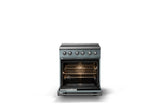 30"W. Induction Range (Finish: November Sky, Trim: Polished Chrome)