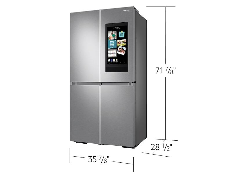 23 cu. ft. Smart Counter Depth 4-Door Flex™ refrigerator with Family Hub™ and Beverage Center in Stainless Steel