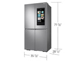 23 cu. ft. Smart Counter Depth 4-Door Flex™ refrigerator with Family Hub™ and Beverage Center in Stainless Steel