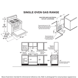 GE® 30" Free-Standing Gas Range