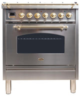 ALBERTO30 30" Alberto Wall Mount Chimney Style Hood with 600 CFM, LED Lighting, Delay Shut Off, Grease Filter Indicator Light, in Stainless Steel