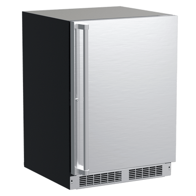 24-In Professional Built-In Beverage Center With Reversible Hinge with Door Style - Stainless Steel, Lock - Yes