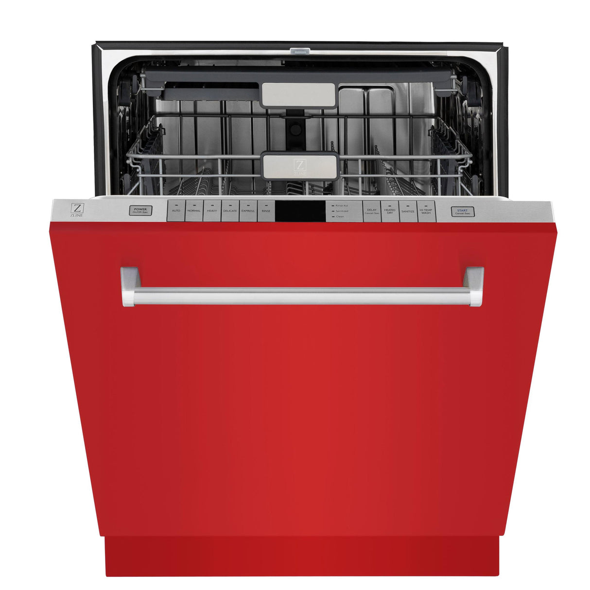 ZLINE 24" Monument Series 3rd Rack Top Touch Control Dishwasher with Stainless Steel Tub, 45dBa (DWMT-24) [Color: Red Gloss]