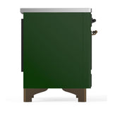 ILVE UMIB36QNR3EGB Majestic III 36 inch Induction Range with 6 Elements, 3.5 cu. ft. Total Oven Capacity (Solid Door, Emerald Green, Burnished)