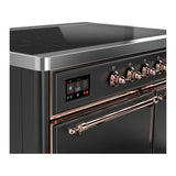 ILVE UMDIB40QNR3MGP Majestic III 40 inch Induction Range with 6 Elements, 3.82 cu. ft. Total Oven Capacity (Solid Door, Graphite Matte, Copper)