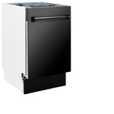 ZLINE 18" Tallac Series 3rd Rack Top Control Dishwasher with Traditional Handle, 51dBa [Color: Black Stainless Steel]