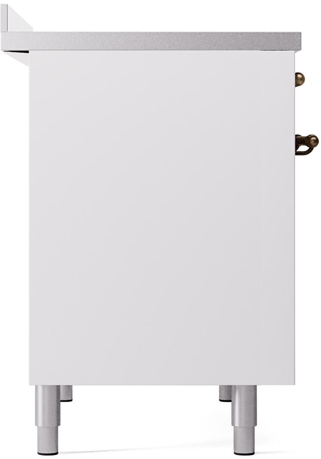 Nostalgie II 40 Inch Electric Freestanding Range in White with Bronze Trim