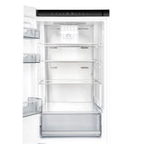 Custodia 24" Bottom Freezer, 10.3 cf., Left Swing, Ice Maker, Total No frost, White, Antique Brass handles