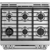 GE Café™ Series 30" Slide-In Front Control Dual-Fuel Double Oven with Convection Range