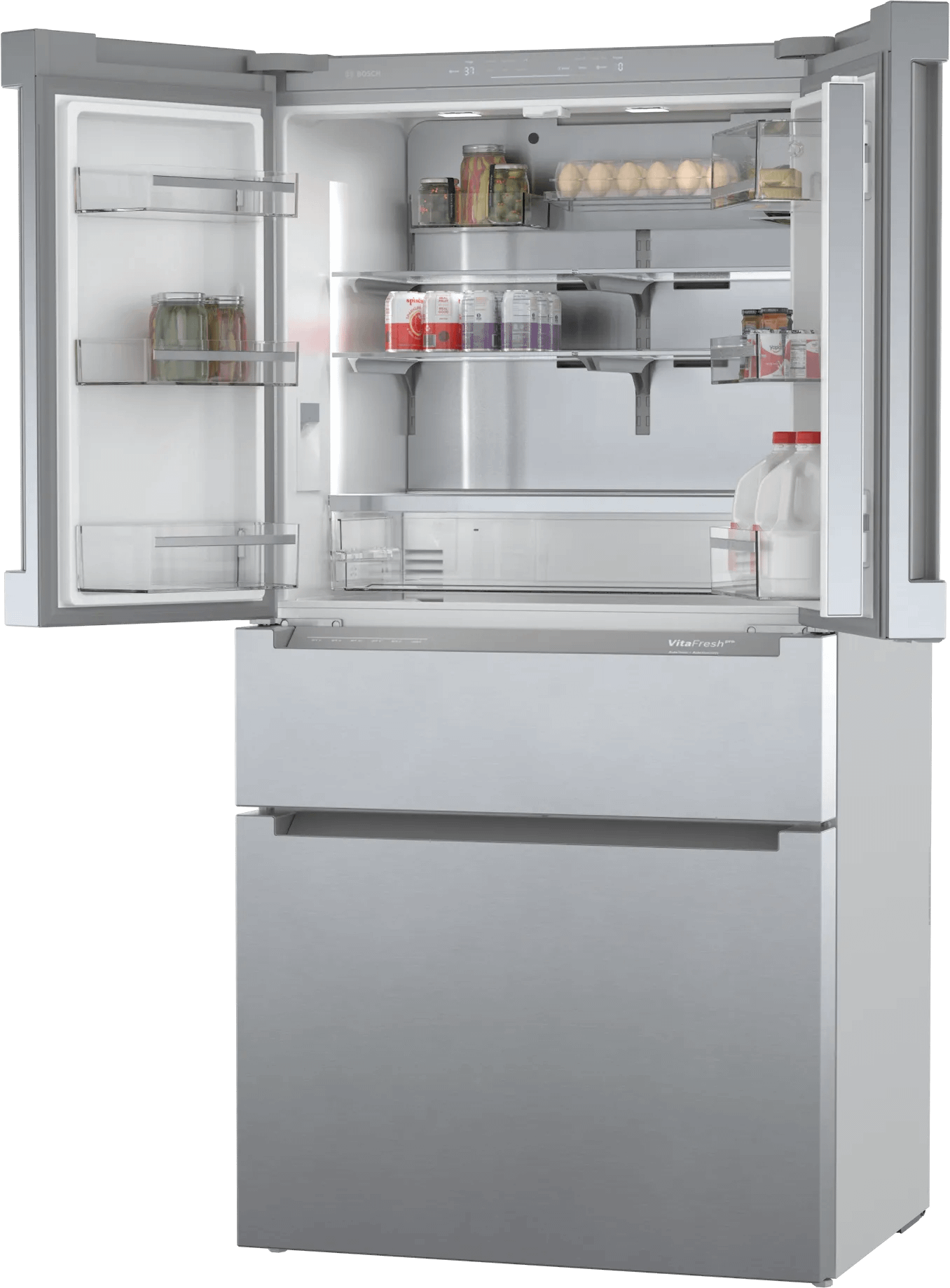 800 Series French Door Bottom Mount Refrigerator 36" Stainless steel (with anti-fingerprint)