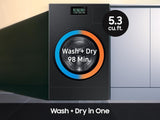 5.3 cu. ft. Bespoke AI Laundry Ventless Heat Pump Dryer Combo™ All-in-One Ultra Capacity Washer with AI Home in Brushed Black