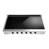 ILVE UHCPI486NSSB Nostalgie II 48 inch Built-In Induction Rangetop with 6 Elements, Stainless Steel (Burnished)