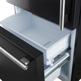 Forno Milano 2-Piece 62-Inch Freestanding Dual Bottom Freezer Refrigerator in Black - 34.4 cu.ft, Touch Control, Ice Maker
