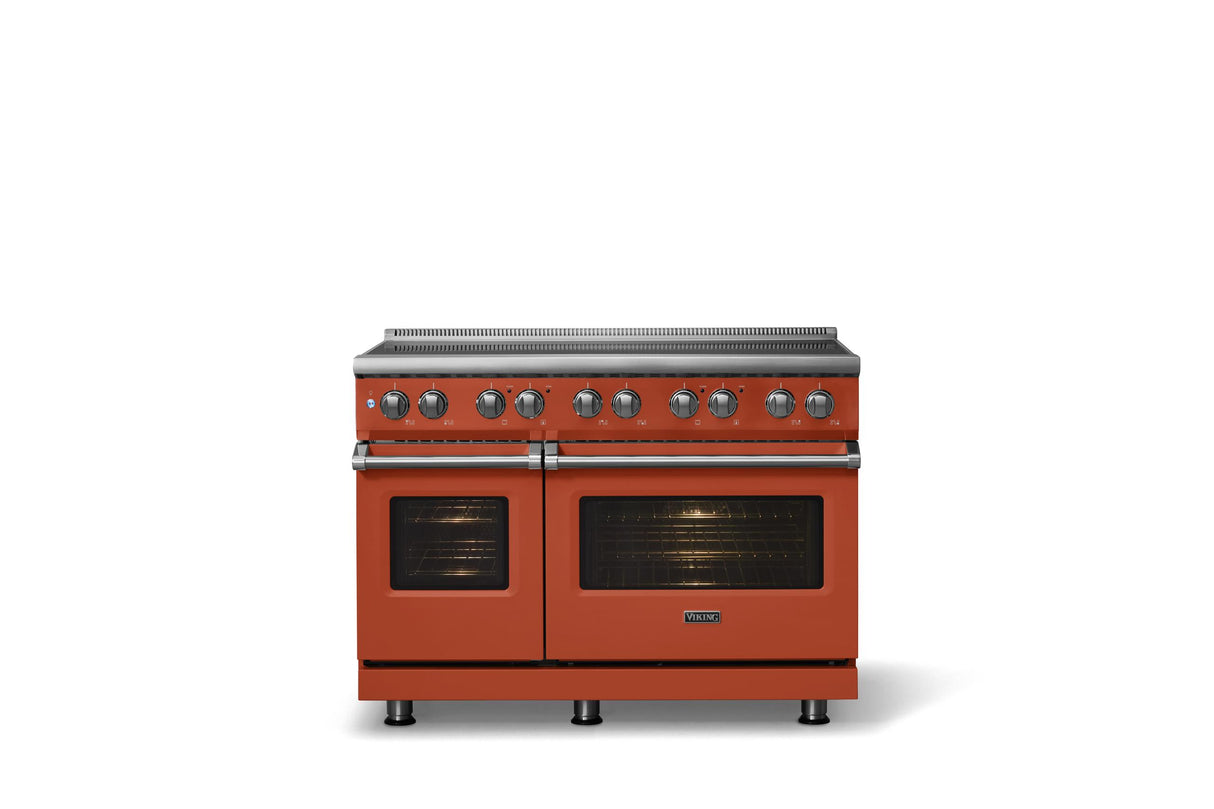 48"W. Induction Range (Finish: Spiced Cider, Trim: Polished Chrome)
