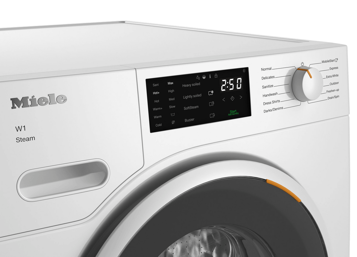 WXC280 WCS Steam - W1 front-loading washing machine: 8 kg  1600 rpm  Pre-Ironing  Miele@home  CapDosing  Honeycomb Drum