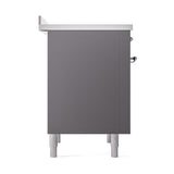 ILVE UNI366QNMPSSC Nostalgie II Noblesse 36 inch Induction Range (Solid Door, Stainless Steel, Chrome)