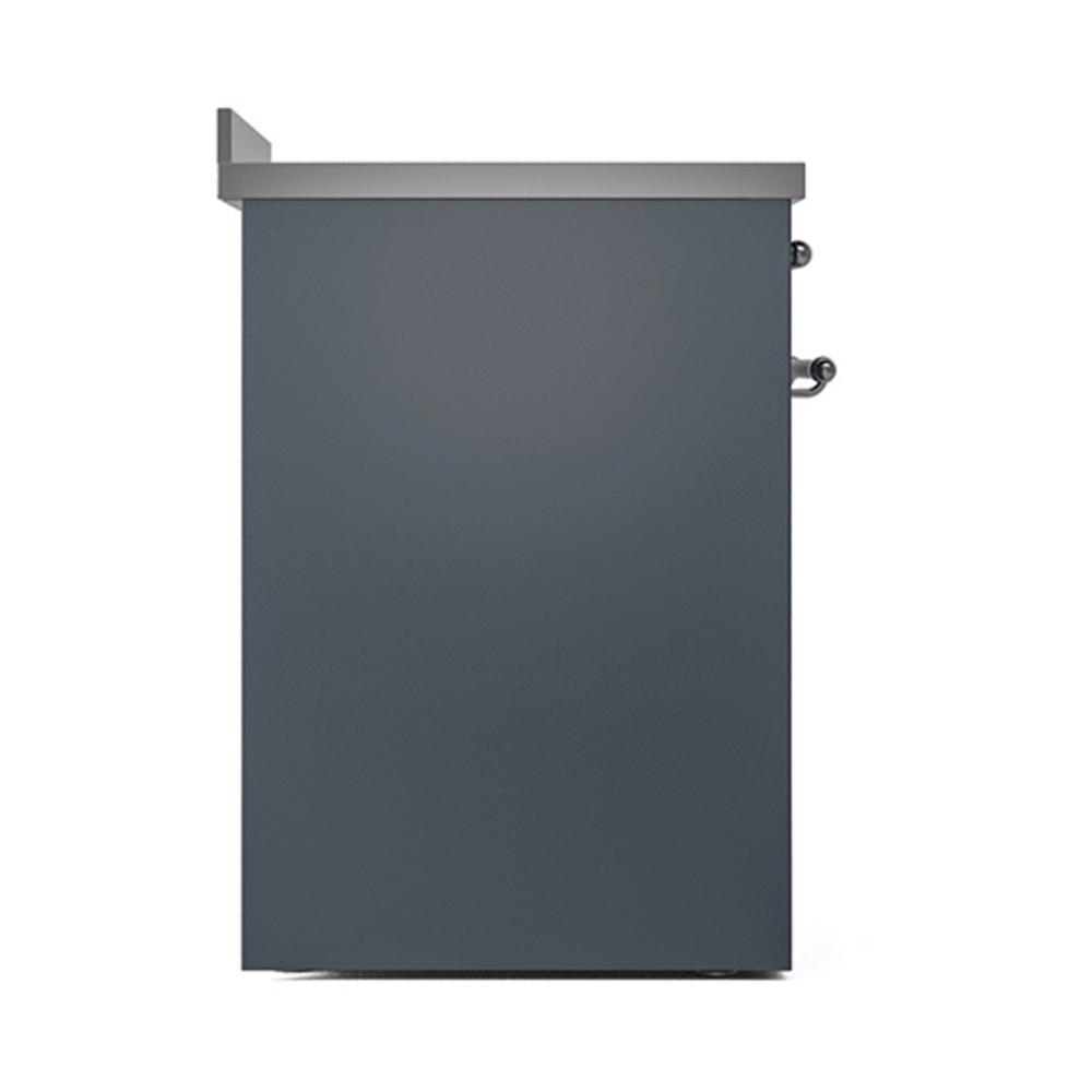 ILVE UNI304QNMPBGC Nostalgie II Noblesse 30 inch Induction Range (Solid Door, Blue Grey, Chrome)