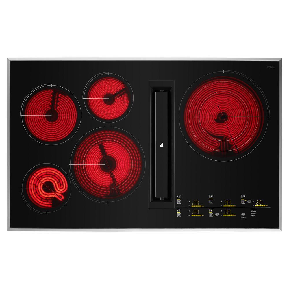 36" Lustre Trim Electric Radiant Downdraft Cooktop with Tap Touch Controls