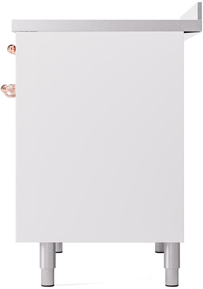 Nostalgie II 40 Inch Electric Freestanding Range in White with Copper Trim