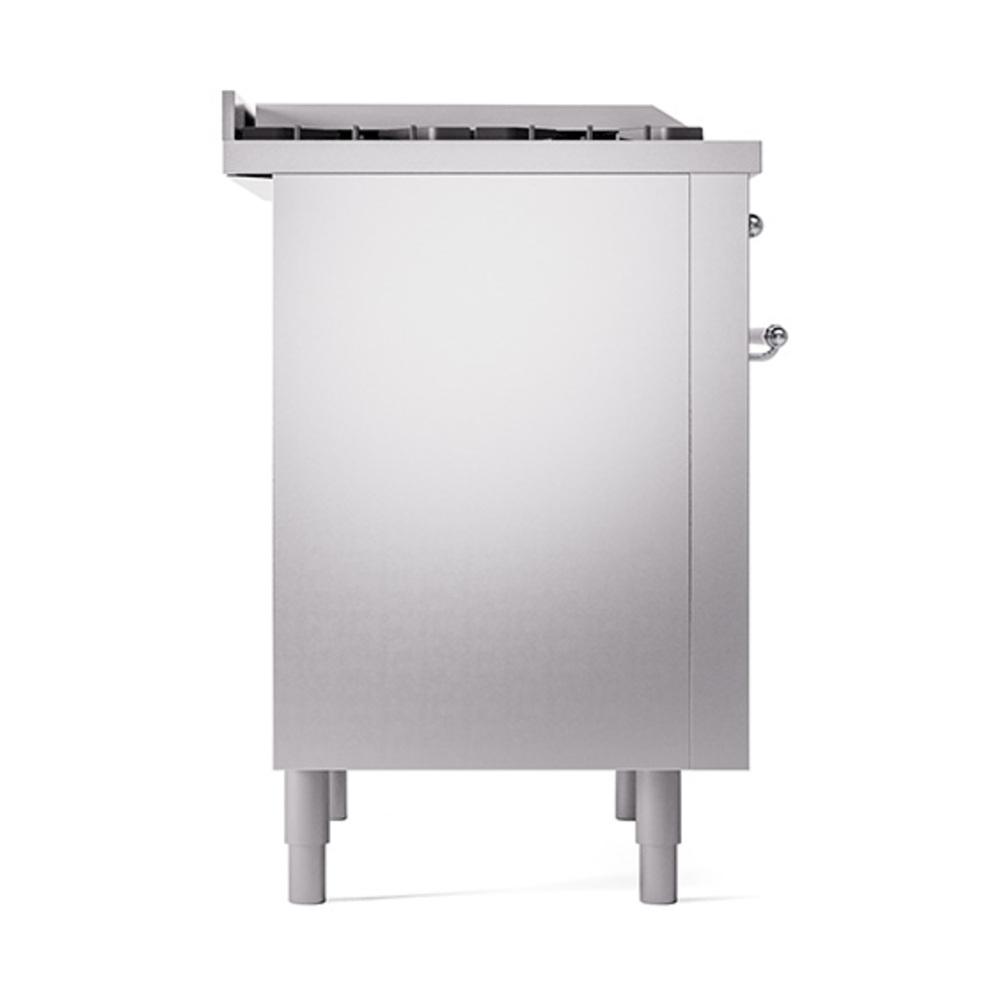 ILVE UN36FQNMPSSCLP Nostalgie II Noblesse 36 inch Dual Fuel Range (Liquid Propane, Solid Door, Stainless Steel, Chrome)